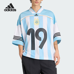 Adidas/阿迪达斯正品2026男士宽松V领球衣运动短袖T恤KD5982