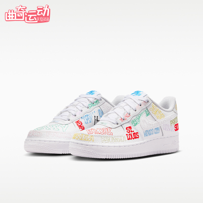 Nike/耐克正品AIR FORCE 1 GS女子大童经典运动板鞋IO9739-100