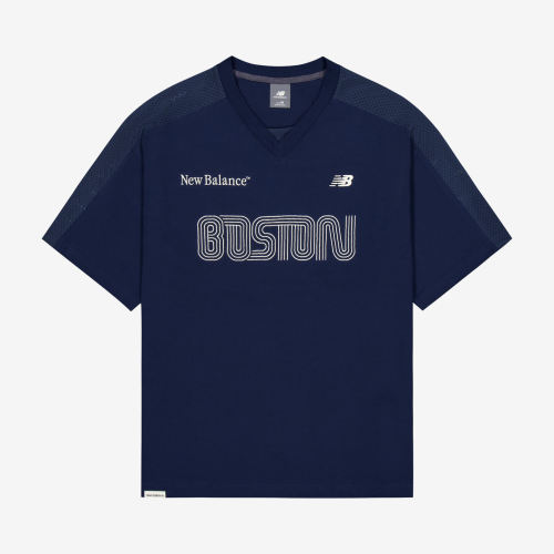 New Balance新百伦正品男士透气V领宽松套头短袖T恤MT6178VO
