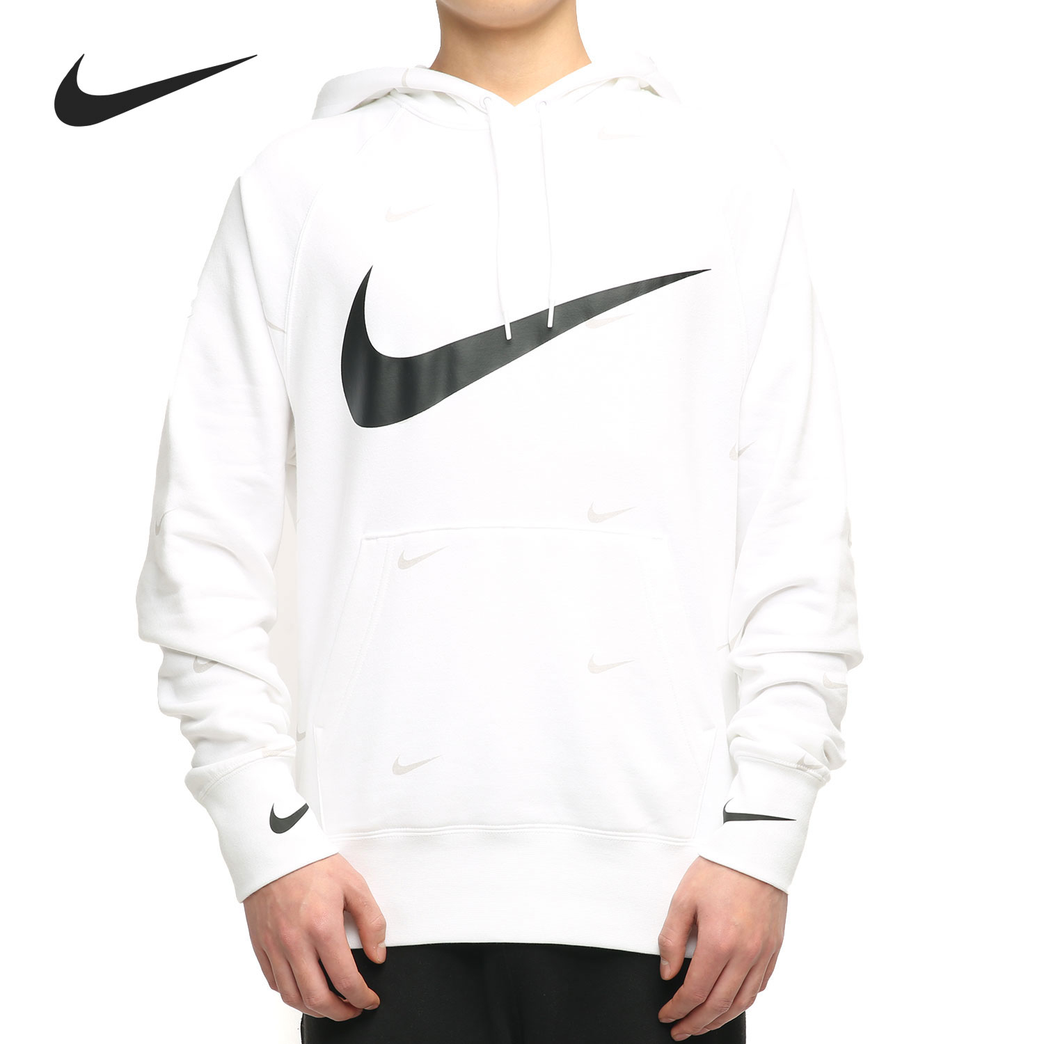 Nike/耐克正品当季新款男子连帽白色大LOGO卫衣 DA0111-100