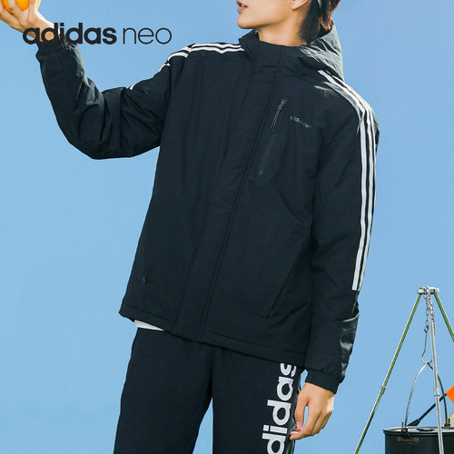 Adidas/阿迪达斯正品当季新款neo 男子冬季休闲运动棉服 GJ8860
