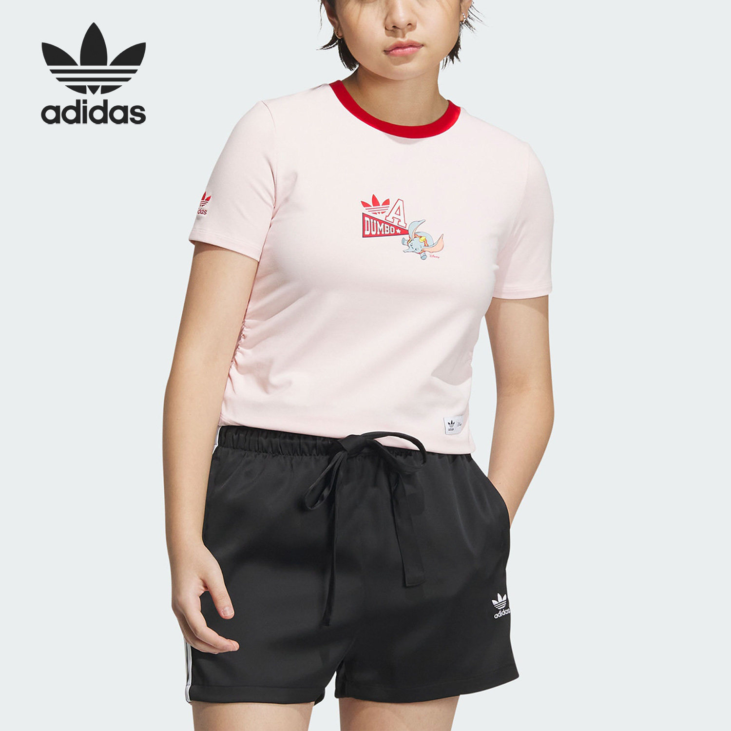 Adidas/阿迪达斯正品三叶草女子迪士尼联名运动休闲T恤IN1059