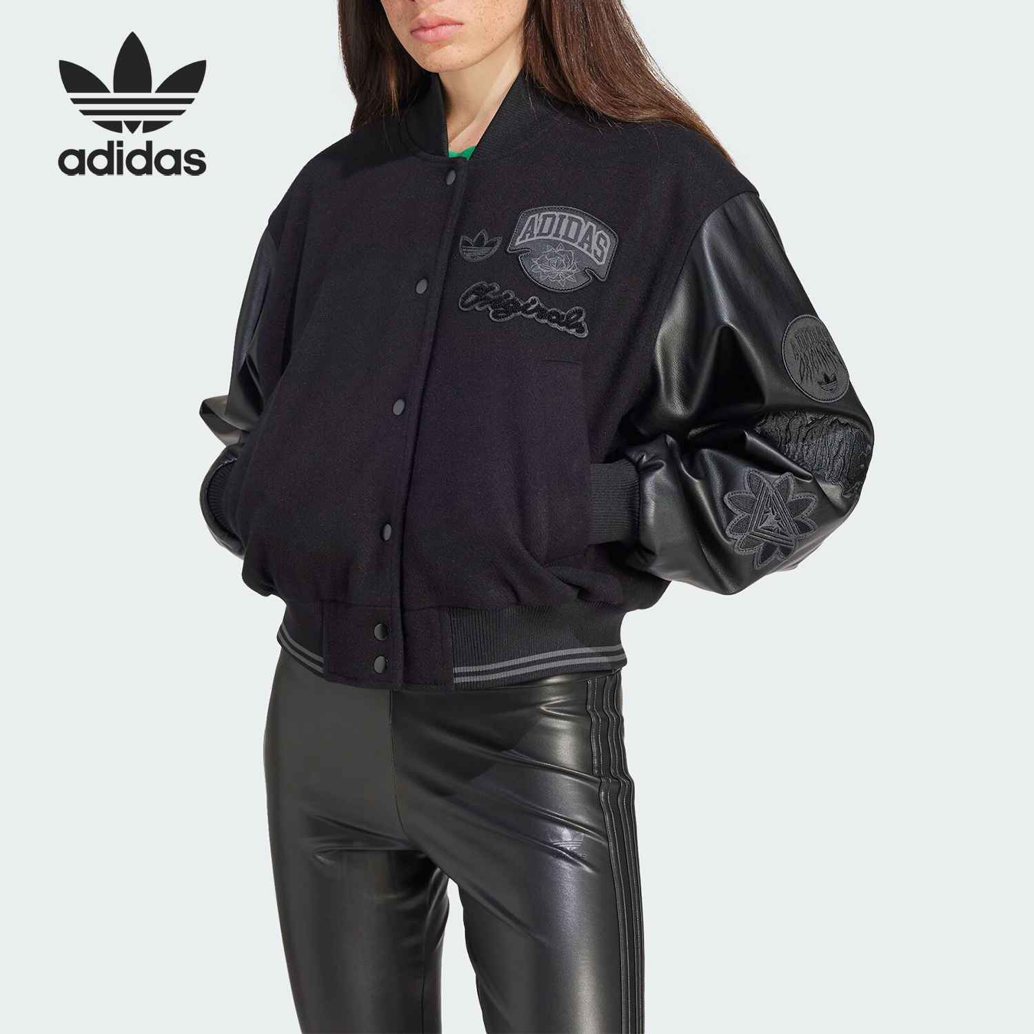 Adidas/阿迪达斯正品三叶草女士短款休闲运动夹克外套IX6968