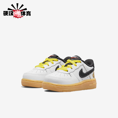 Nike/耐克正品AirForce1LV8新款婴童白棕色板鞋DO5863-100