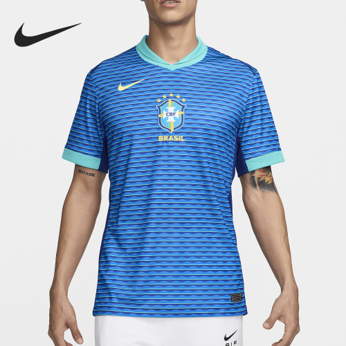 Nike/耐克正品赛季巴西队客场球迷版男士短袖球衣FJ4283-458