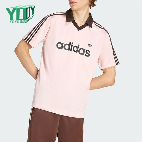 Adidas/阿迪达斯正品三叶草男士运动翻领球衣风短袖POLO衫KE3580