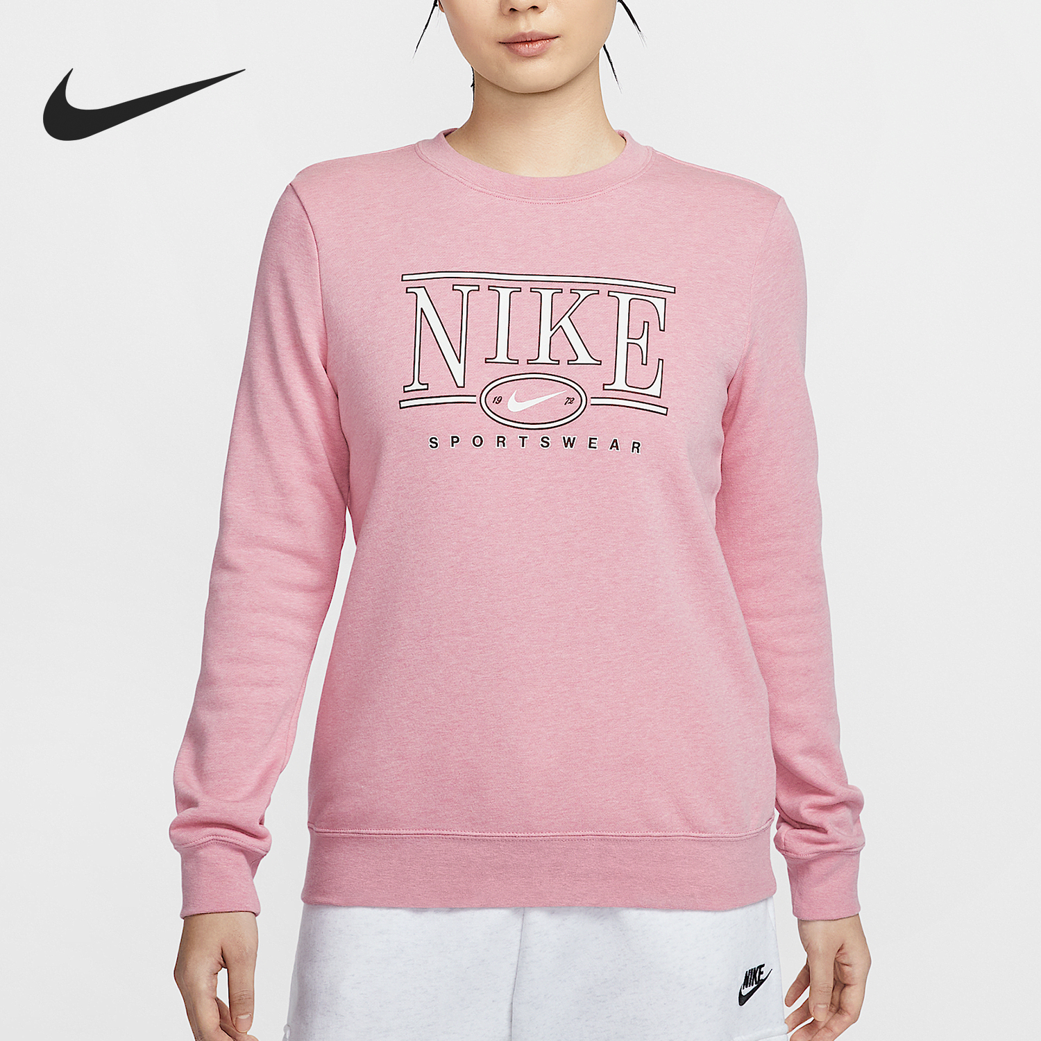 Nike/耐克正品新款女士保暖针织休闲印花运动卫衣HJ0981-699