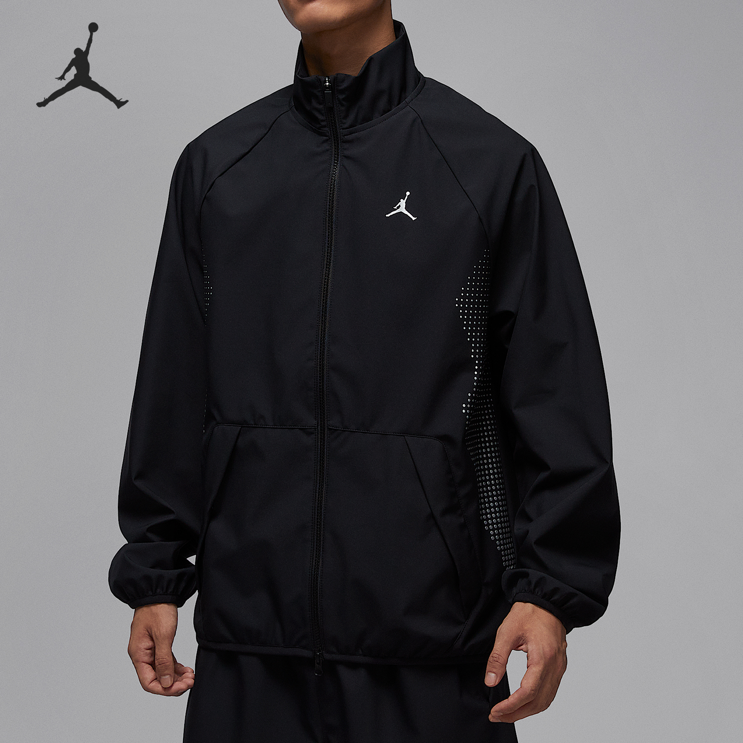 Nike/耐克正品JORDAN男士梭织宽松立领运动外套HF9886-011