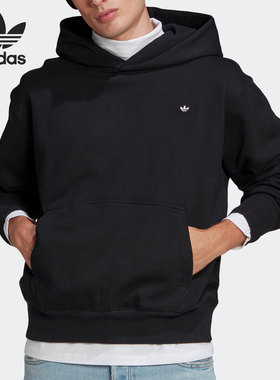 阿迪达斯正品三叶草PREMIUM HOODY 情侣款运动连帽套头衫 GN3384