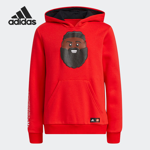 Adidas/阿迪达斯正品乐高联名大童印花运动休闲连帽卫衣GR9814