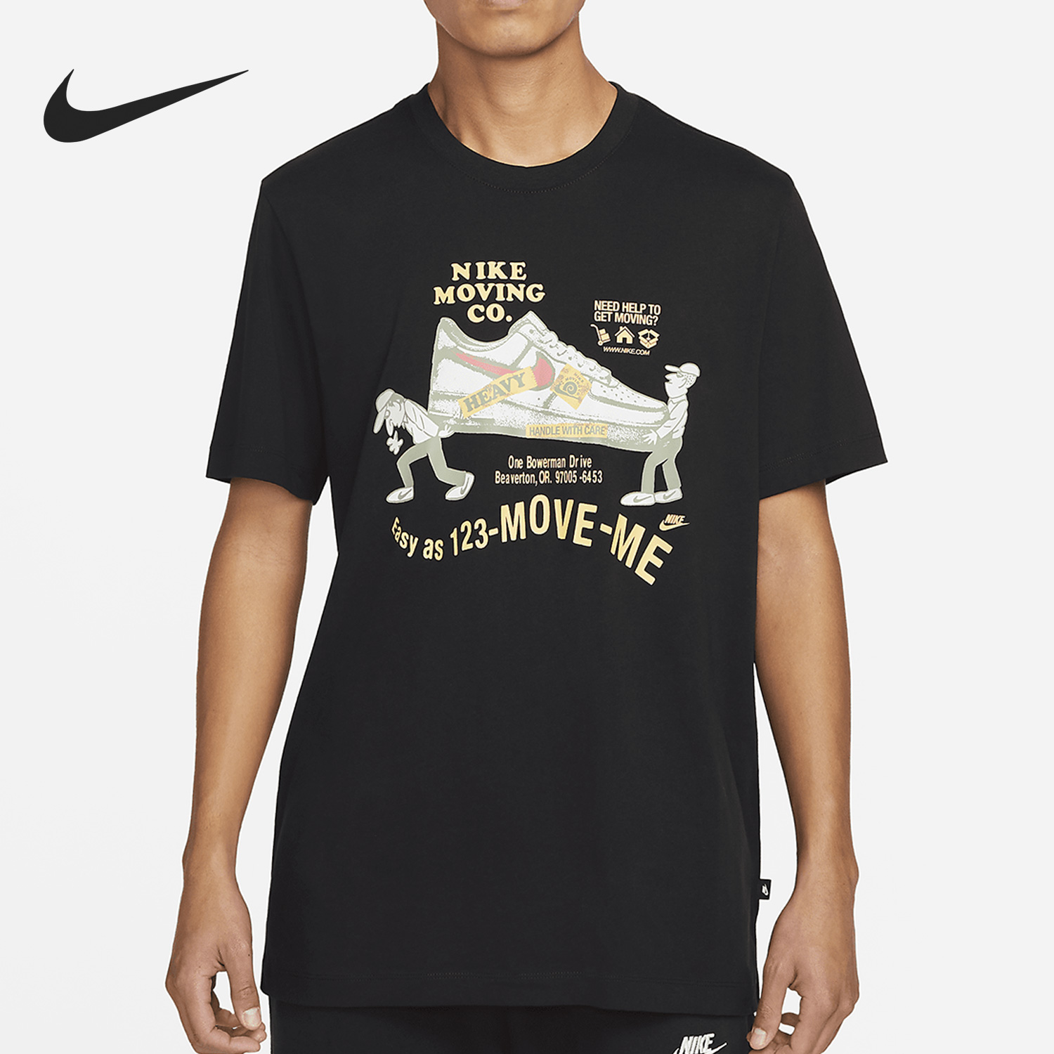 Nike/耐克正品夏季新款男子印花圆领短袖T恤DZ2849-010