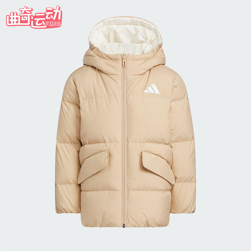 Adidas/阿迪达斯正品冬季儿童连帽保暖双面穿休闲羽绒服KC2816