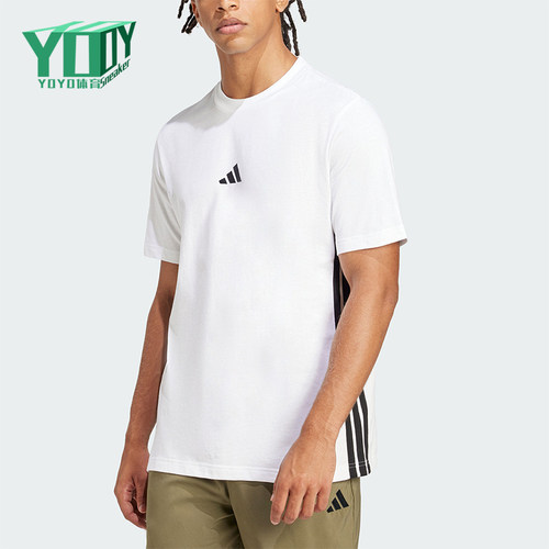 Adidas/阿迪达斯正品M 3S SJ T男士透气运动经典亲肤T恤JE6388