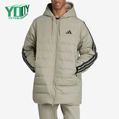 Adidas/阿迪达斯正品冬季男士宽松经典保暖休闲连帽羽绒服JM4062