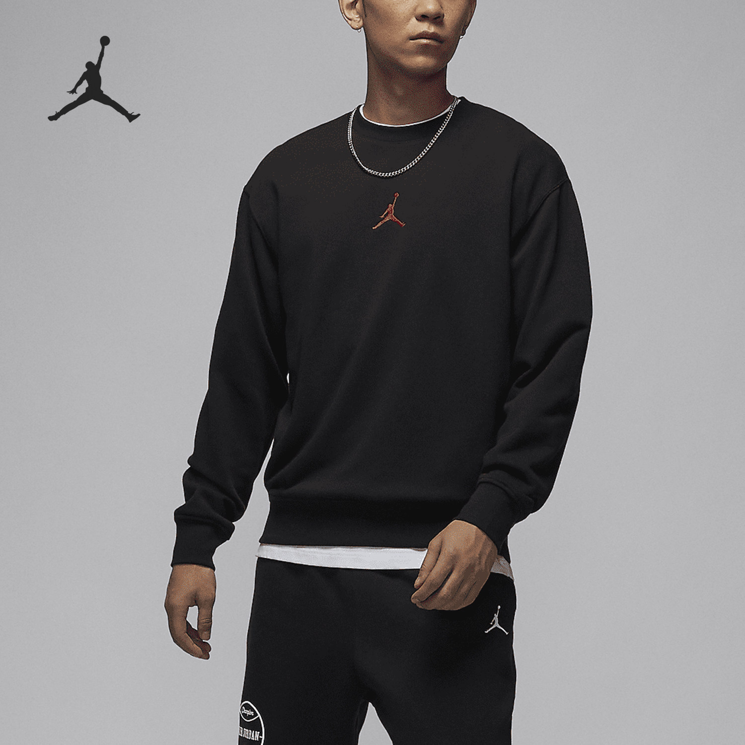 Nike/耐克正品JORDAN男士圆领拼接柔软运动卫衣HV1750-010,运动服/休闲服装,运动卫衣/套头衫,淘宝优惠券,粉丝福利购,淘宝优惠卷