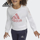 阿迪达斯正品 当季 新款 Adidas 女儿童运动舒适休闲卫衣 GG3490