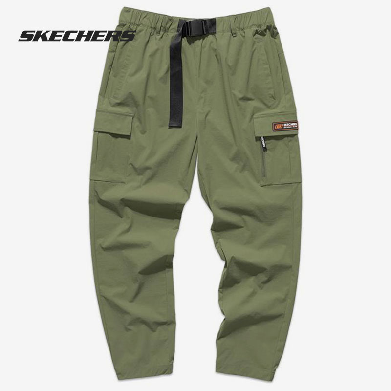 Skechers/斯凯奇正品新款男子梭织长裤时尚运动休闲裤 L121M175