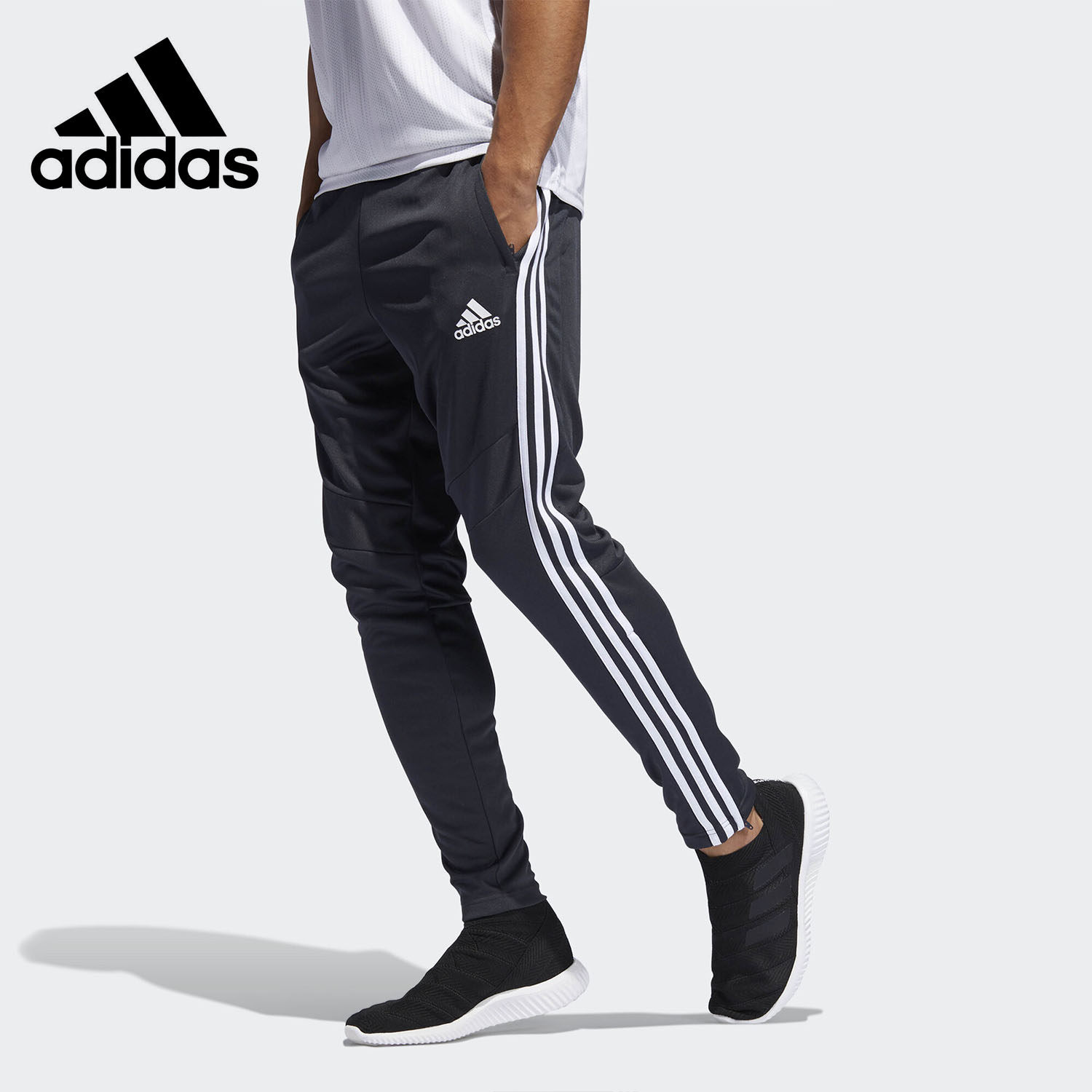 Adidas/阿迪达斯正品男子足球训练透气时尚收口运动长裤 DZ6168
