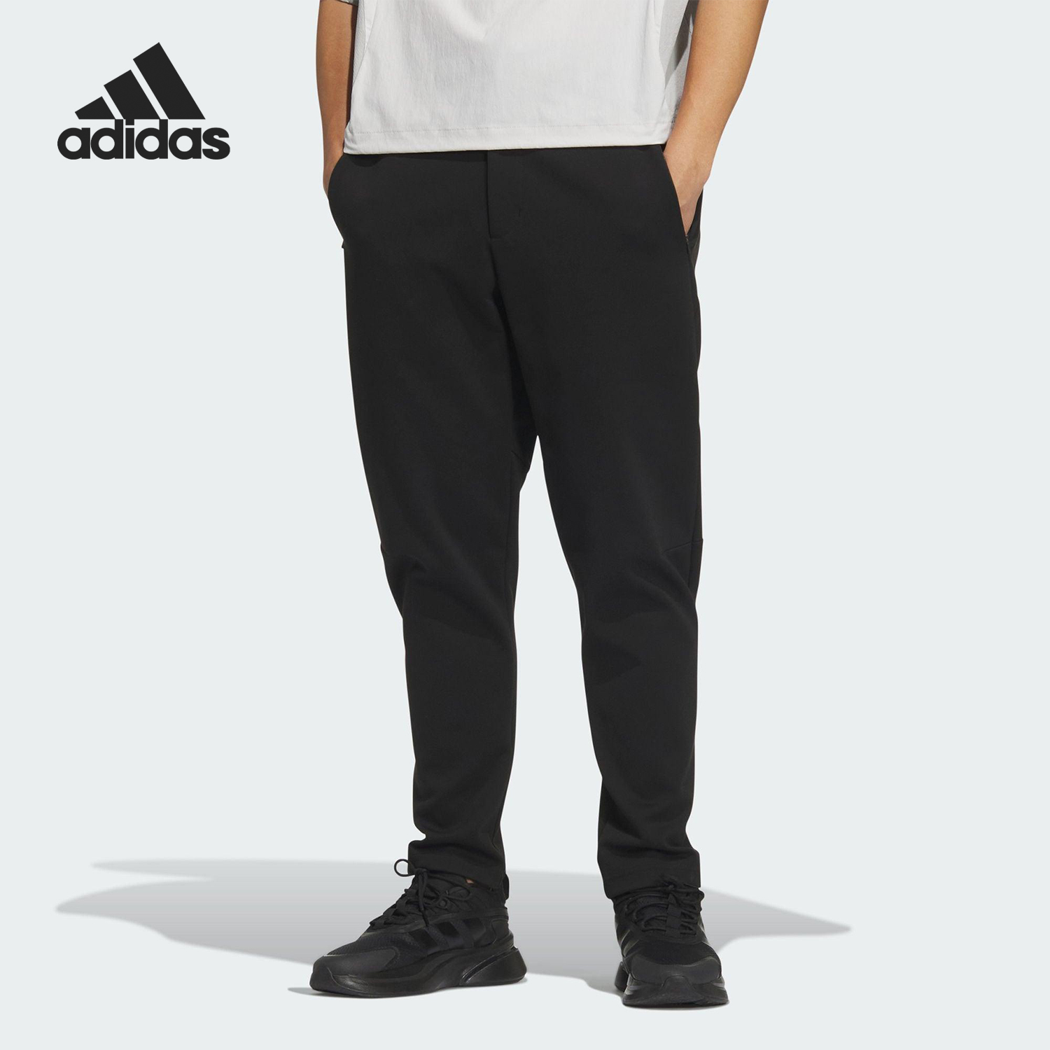 Adidas/阿迪达斯正品25年春季新款男士保暖休闲直筒裤JZ4190