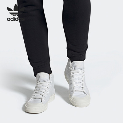 Adidas/阿迪达斯正品三叶草 NIZZA 男女高帮经典帆布鞋EF1885