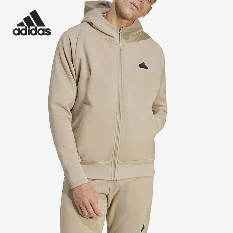 Adidas/阿迪达斯正品新款男士针织运动休闲连帽外套IS9280
