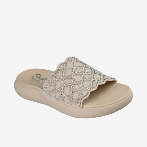 Skechers斯凯奇正品女一字带轻便舒适日常出行拖鞋164201-OFWT