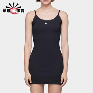 Nike/耐克正品2025女士日常细带套头针织修身连衣裙CD6444-010
