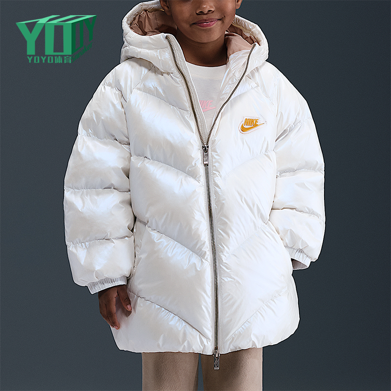 Nike/耐克正品2025冬季小童休闲拉链时尚潮流羽绒服IQ9826-133