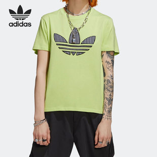 Adidas/阿迪达斯正品三叶草新款休闲女子运动短袖T恤HB9437