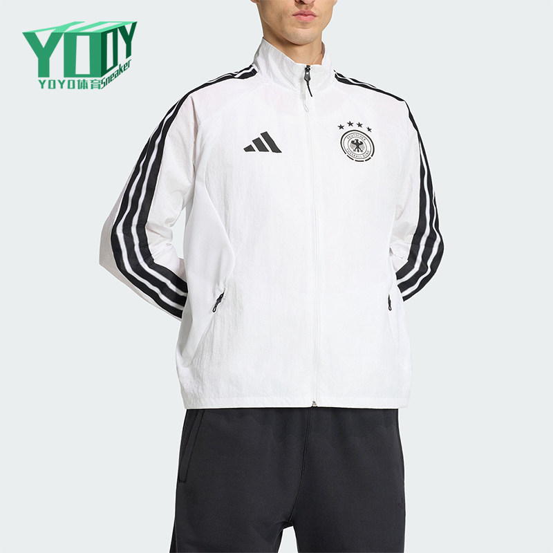 Adidas/阿迪达斯正品德国队男士足球运动经典立领夹克外套JZ9339
