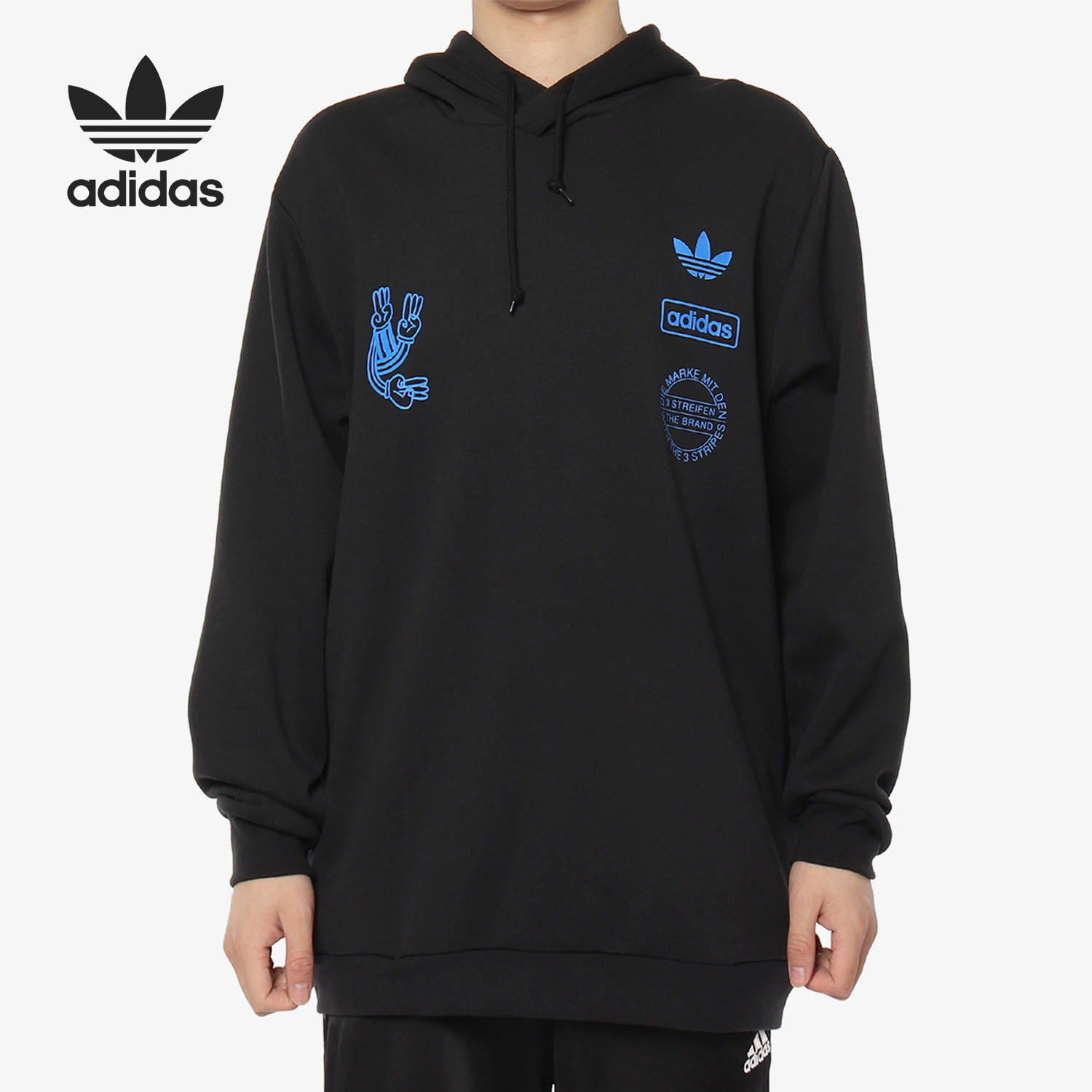 Adidas/阿迪达斯正品GRAPHIC HOODY男子休闲运动卫衣套头衫DP8574