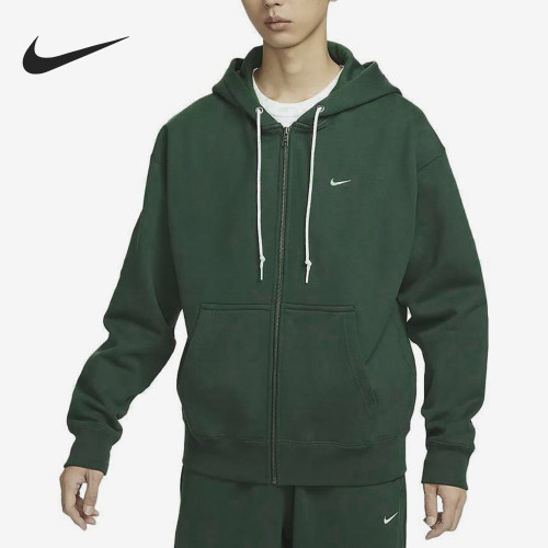 Nike/耐克正品新款男绿色宽松保暖连帽开衫卫衣DR0404-323