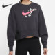 Nike 062 DJ4136 耐克正品 女子花卉刺绣加绒宽松运动套头卫衣