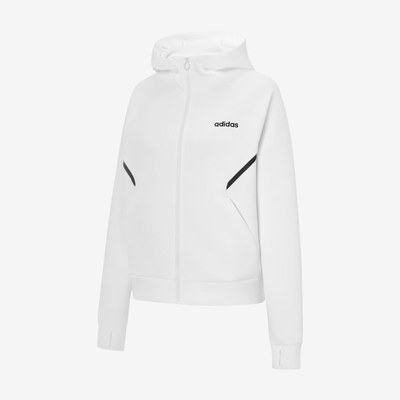 Adidas阿迪达斯正品日常女防水拉链连帽长袖休闲跑步外套KC2187