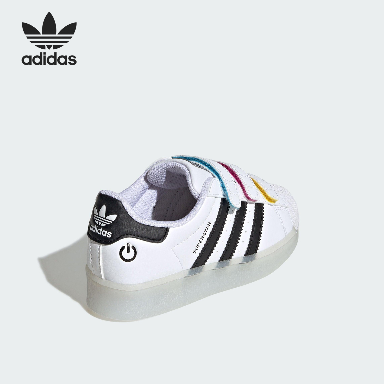 Adidas/阿迪达斯正品2025小童魔术贴经典运动轻盈板鞋JI0506
