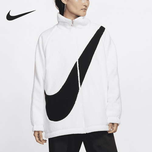 Nike/耐克正品秋冬新款女士双面穿保暖羊羔绒外套CI8938-100