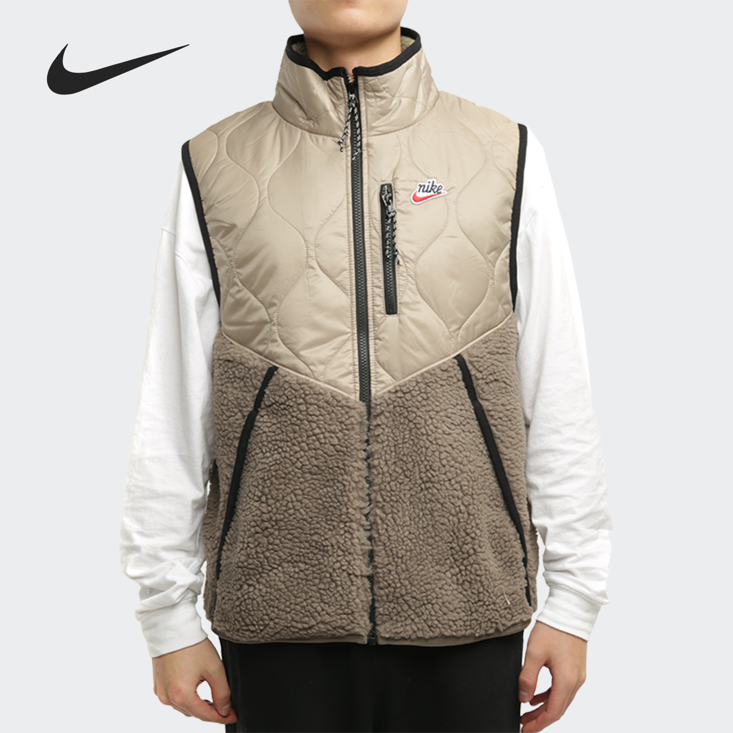 耐克男子保暖运动棉马甲