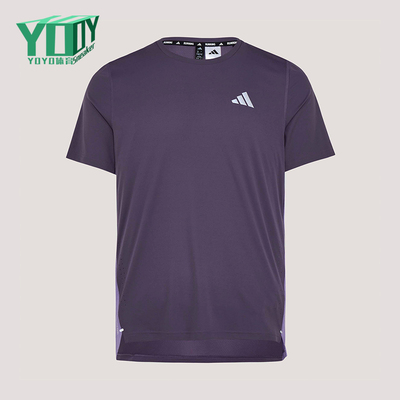 Adidas/阿迪达斯正品春季男士跑步训练经典透气圆领短袖T恤KZ5038