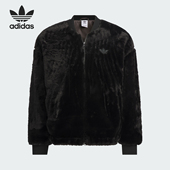 Adidas 阿迪达斯正品 三叶草男女人造毛皮保暖运动外套JD3776
