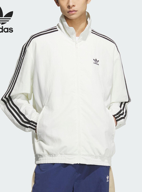 Adidas/阿迪达斯正品三叶草男士立领三条纹梭织外套KC1455