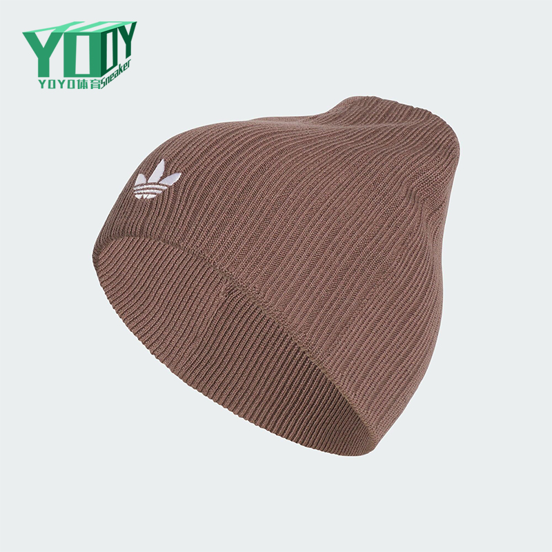 Adidas/阿迪达斯正品三叶草男女运动经典保暖针织绒线帽JY2717