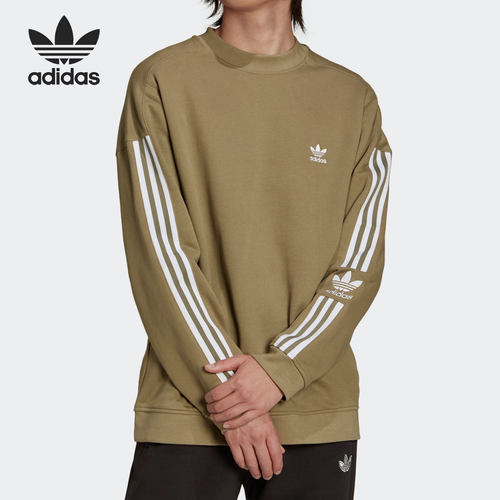 阿迪达斯男子休闲圆领套头卫衣