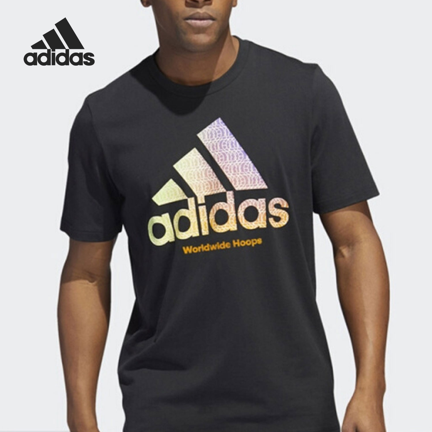 Adidas/阿迪达斯正品当季新款圆领篮球男子运动短袖T恤HC6902