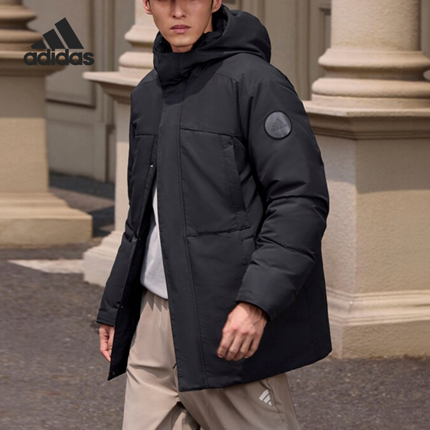 Adidas/阿迪达斯正品新款男女防泼水保暖运动羽绒服JM9145