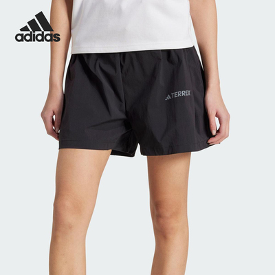 Adidas/阿迪达斯正品2025夏季女士户外梭织运动短裤JD3476