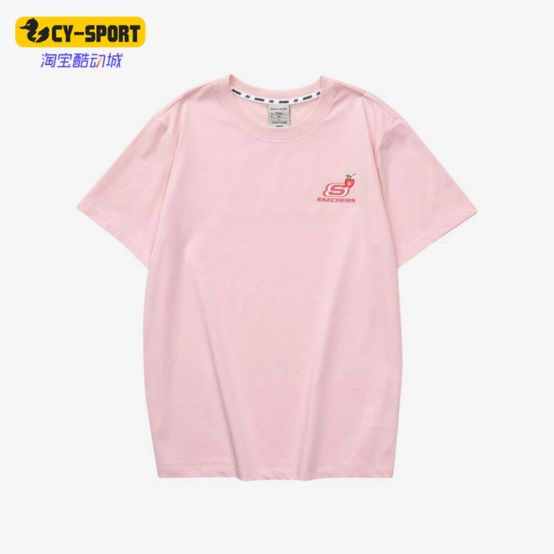 Skechers/斯凯奇正品夏季男动训练宽松透气短袖L223U163-01SX