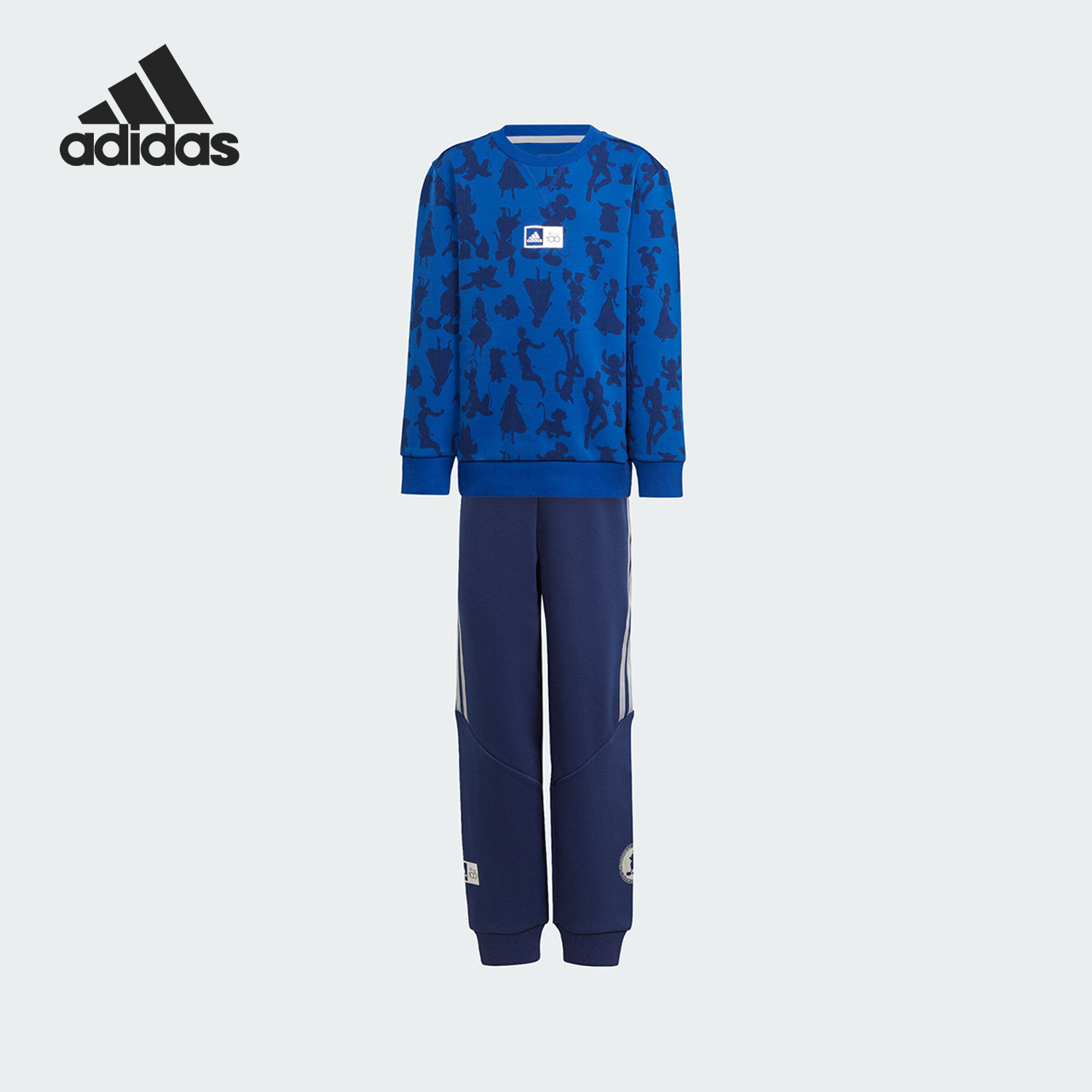 Adidas/阿迪达斯正品2024年新款儿童运动休闲针织套装IT8782