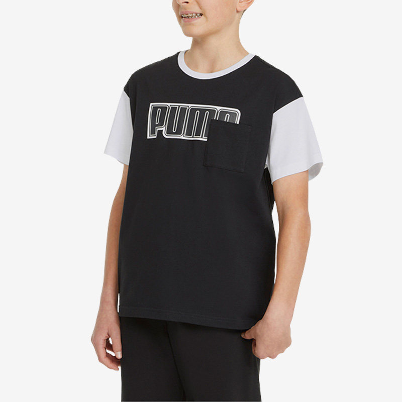 Puma/彪马正品夏季新款儿童时尚透气运动短袖T恤847282-01