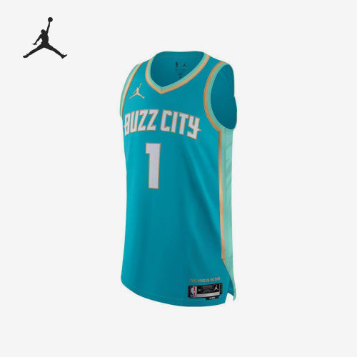 Nike耐克正品Jordan黄蜂队鲍尔1号字母印花套头篮球DX8753-415