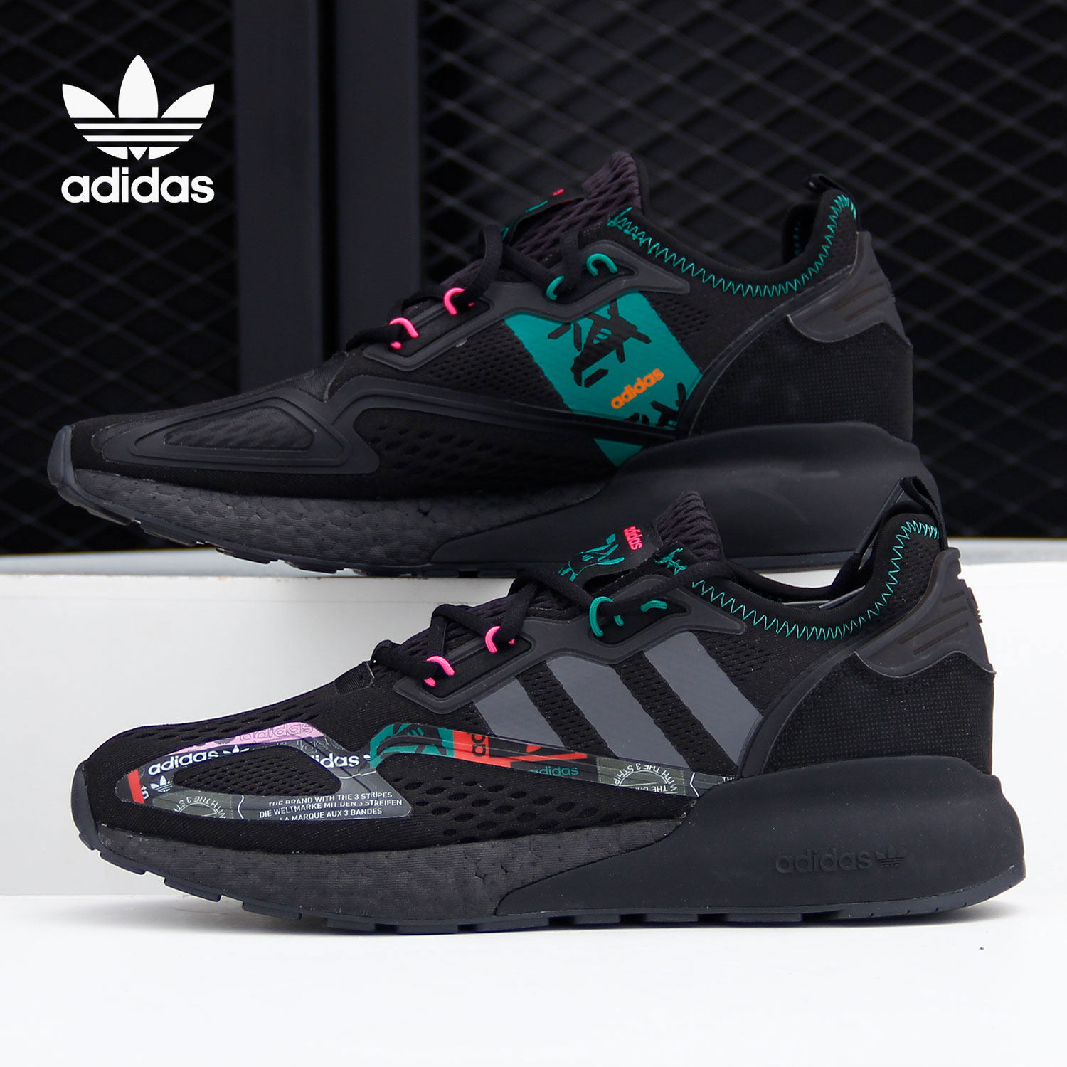 Adidas/阿迪达斯正品三叶草ZX 2K BOOST 男女经典运动鞋 GX2719 - 实物图
